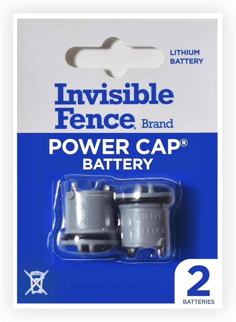 Invisible Fence Power Cap Battery - Original IFB Electric Fence Battery Replacement for Dog Collars - Long-Lasting - 2 Pack