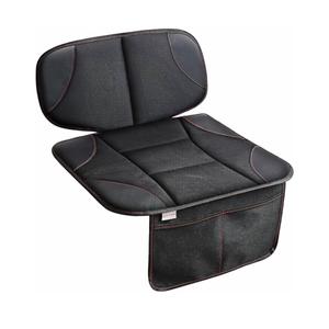 Siivton Kids Booster Seat Protector Mat, Thick, Anti-Slip, Waterproof, with Mesh Pockets for Toys & Snacks, Fits Most Cars, Black - 2 Pack