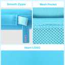 2 x Heart Rate Monitor Case KardiaMobile EKG Monitor 1L 6L, Portable Hard EVA Kardia Mobile Case with Climbing Clip, Protective KardiaMobile EKG Organizer (BLUE)