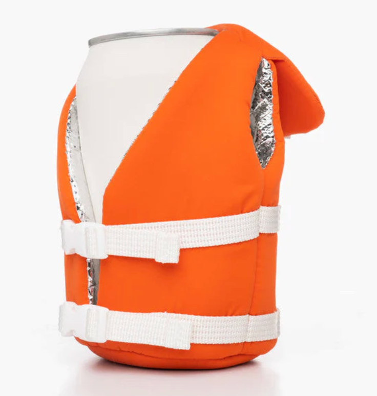 Puffin Beverage Vintage Orange Life Vest 
 3 Pack
