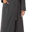 Amazon Essentials Women's Lightweight Waffle Full-Length Robe (X-Large, Charcoal Heather)