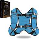 Weighted Vest, 20lb Weight Vest with Reflective Stripe, Weighted Vest for Men Women Workout Equipment for Strength Training, Running, Jogging, Fitness, Weight Loss (Blue with Bag, No Mesh Pocket)