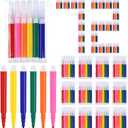 Watersay 72 Pcs Mini Markers Bulk Colored Pen 3.4 Inch Vibrant Colors Portable Short Colored Markers Assorted Multicolor Watercolor Marker Pen for Adult Office Supplies (6 Colors)