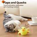 Potaroma Cat Toys Rechargeable Flapping Duck with SilverVine Catnip, Lifelike Quack Chirping, Touch Activated Kitten Kicker Plush Interactive Exercise Toys for All Breeds