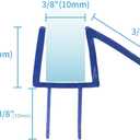 2-Pack ShowerDoor Bottom Seal 3/8" x 36" Polycarbonate Frameless Ultra Clear Shower Door Seal Strip for Glass Doors Stop Leaks and Create a Water Barrier Replacement Shower Cubicle