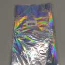 FunnyPars 4 Pack Iridescent Plastic Tablecloths, Shiny Disposable Laser Rectangle Table Covers, Holographic Foil Tablecloth Iridescent Birthday Party Supplies Decorations