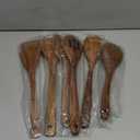 Wooden Spoons for Cooking, 6 Pcs Natural Teak Wooden Kitchen Utensils Set, Cooking Utensils Set with Long & Comfort Grip, Wooden Spoons Spatula Set Perfect for Non-Stick Cookware