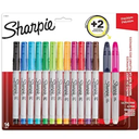 SHARPIE Ultra Fine Permanent Marker Set - 12 Assorted Ultra Fine Markers plus 2 Fine Point Markers