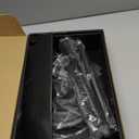 Toilet Paper Holder Free Standing, 25 H Stainless Steel Black Toilet Paper Stand, Weighted Base Floor Tissue Roll Holder for Bathroom,Toilet Roll Stand