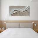 NANKAI Art 24x48 inch Hand painted beach Ocean Wave Landscape Oil Painting Modern Abstract Canvas art Mural Family Wall Decoration Art