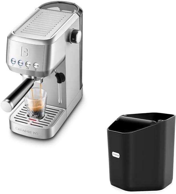CASABREWS Espresso Machine 20 Bar with Steam Milk Frother & Espresso Knock Box, Gift for Coffee Lovers