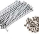 uxcell 36pcs Silver Tone 4mm Thread Dia 160mm Length Motorcycle Wheel Spokes W Nipples