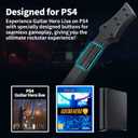 NBCP Wireless Guitar Controller for PlayStation 4, PC,PS4/PS3,Clone Hero, Fortnite Festival,Compatible with Guitar Hero & Rock,Plug-and-Play USB Receiver