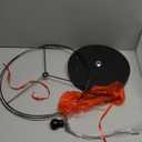 Ambimall 60" Floor Lamp with Remote Control and Stepless Dimmable Bulb, Colors Temperature & Brightness Adjustable, Modern Floor Lamps for Living RoomBeige Shade & Black Pole (61 inches)