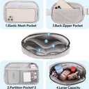 Fleece Belt Bag with Adjustable Strap for Women and Men Crossbody Fanny Bag Bum Bag, Waist Pack for Hiking Workout Sports Travel Light Grey