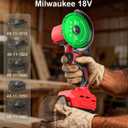 Ecarke Cordless Cut Off Tool Compatible with Milwaukee 18V Battery, 4" Circular Saw Brushless Motor with Blades, 18000 RPM Mini Cut Off Tool Kit for Wood/Metal/Plastic/Tile/Stone Cutting, NO BATTERY