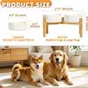 Elevated Ceramic Dog Bowl Set, Dog Food and Water Bowl Set with Stand