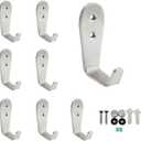 Stainless Steel Coat Hooks, Heavy Duty Metal Hangers for Hanging Towels, Keys, Hats - Kitchen & Bathroom Wall Mounted Indoor/Outdoor Hooks with Installation Screws - 8 Pack (L Shape Large63*25*30mm)