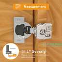 Chibery 10 Pack 1" Overlay 4D Soft Close Concealed Hinges for Face Frame Door, Adjustable Closing Speed, Smooth Slow Self Close Hinges, Satin Nickel, 105 Open Angle Stainless Steel Cabinet Hinges