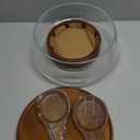 Extra Large Glass Salad Bowl with Lid Set, 5-Qt (160 fl oz) Mixing/Serving Bowl with Wood Base & Salad Servers, Trifle Bowl for Kitchen, Parties & Christmas