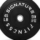 Fitvids 2" Olympic Bumper Plate Weight Plate with Steel Hub, 45LB,