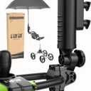 10L0L Heavy Duty Golf Push Cart Umbrella Holder, Aluminium Alloy Base Super Strong Windproof, Universal Umbrella Stand for Mobility Scooter, Stroller, Wheelchair, Beach Chair
