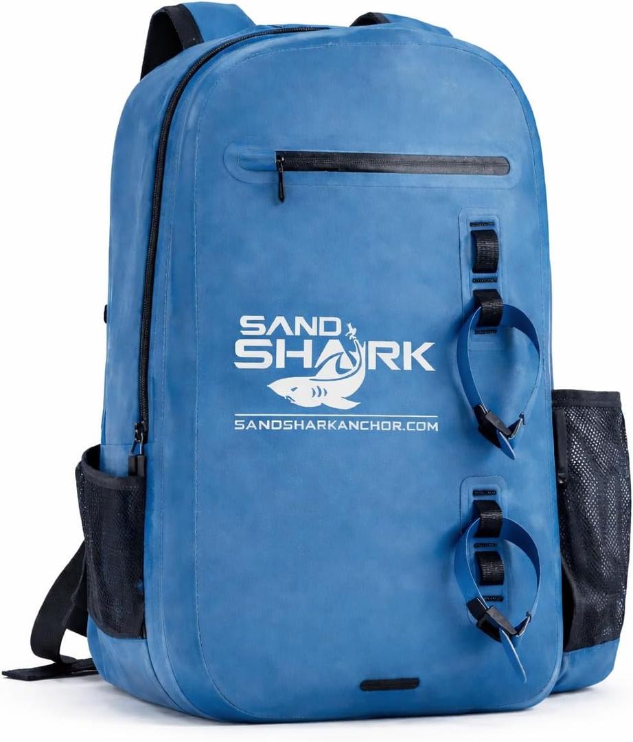 SandShark 25L Waterproof Backpack IP67 Submersible Backpack with Airtight Zipper, TPU Shell, Laptop Sleeve Waterproof Dry Bag for Boating, Beach, Swim, Travel & Water Sports