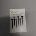 XMCOSY+ Solar Pathway Lights Outdoor Waterproof IP65-2 Lighting Modes LED Solar Powered Garden Lights, Glass Outdoor Lighting for Yard Landscape Walkway Driveway Lawn Decor (Warm White & Cool White) (Black)