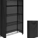Storage Shelf Cover,Waterproof Shelf Cart Cover Protective Outdoor Indoor Wire Rack Dust Cover with Zipper (36" Wx18 Dx72 H)
