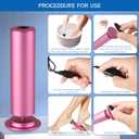 Dermave Electric Foot Callus Remover, Callus Remover for Feet, Foot File Grinder Tool with Speed Controller, Electric Callus Remover with 60pcs Replacement Sandpaper Disk for Women Men, Pink