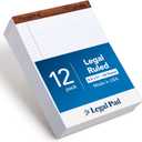 TOPS 8.5 x 11 3/4 Legal Pads, 12 Pack, The Legal Pad Brand, Wide Ruled, White Paper, 50 Sheets Per Writing Pad, Made in the USA (7533)