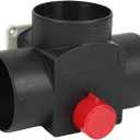 75mm Diesel Heater Duct Connector Parking Heater Air Duct Connector Ducting Pipe Connector 5 Gear Adjustable Valve Compatible with Eberspacher Webasto Diesel Auxiliary Heater 5KW