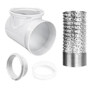 Dryer Vent Connection Set Tumble Dryer Connector 90 Degree Dryers Vent Hose Pressure Easy Installation