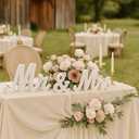 Mr & Mrs Sign for Wedding Table, Wedding Decorations for Reception, Large Wooden Letters Centerpieces Decor for Sweetheart Table, Ceremony, Anniversary, Party and Valentine's Day(White)