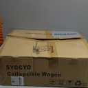 Collapsible Wagon Cart 220lbs Beach Foldable Wagon Lightweight & Portable Folding Utility Grocery Shopping Carts with Wheels for Shopping Garden and Sports (Black)