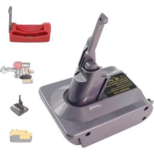 2-in-1 New V8/V7 Battery Adapter Compatible with Dyson V8 Battery Adapter for Dewalt 20V Battery to Dyson V7/V8 Handheld Vacuum Converter for Dyson V7/V8 Series Vacuum Cleaner, with Trigger Lock