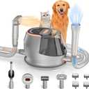 Dog Grooming Vacuum Kit,9 in 1 Dog Hair Vacuum Dryer Clipper Kits with 4.5L Dust Cup,18Kpa 1100W LED Display Pet Shedding Grooming Quiet with Adjustable 3 Modes Suction&Temperature(Upgraded)