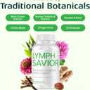 Plant-Based Lymphatic Support Supplement with Red Clover, Horse Chestnut & Burdock Root for Fluid Balance & Daily Wellness - Non-GMO, Made in USA - 30-Day Supply, 1 Bottle