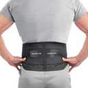 MUELLER Sports Medicine Lumbar Back Brace with Removable Pad, Ideal for Upper and Lower Back Pain, Relief & Support for Men and Women, Strains, Sciatica, Scoliosis (Black)