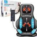 COMFIER Neck Back Massager with Heat, Shiatsu Massage Chair Pad 2D/3D Kneading & Compression Massager, Full Body for and Back, Shoulder, Thighs, Gifts Mom, Dad, Black, 1.0 Count