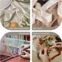 Pretty Jolly Blue Green Silk Satin Ribbon for Flower Bouquet 4 Rolls 1 Inch x 5Yd Handmade Frayed Fabric Ribbons for Gift Wrapping,Crafts,Baby Shower,Wedding Invitations,Hair Bows and Holiday Decor