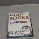 Pembrook Non Slip Crew Grip Socks Men & Women - 4 Pairs | Non Slip Socks for Elderly, Hospital, Pilates, Yoga, Barre, Home, X-Large