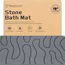 Stone Bath Mat, 24"x32" Large Size Diatomite Fast Drying Non Slip Stone Shower Mat, Super Absorbent for Bathroom & Kitchen, Multi-Use as Pet Mat, Easy to Clean, Gray