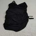 Blooming Jelly Women One Piece Swim Dress Tummy Control Swimsuits Slimming Mesh Sheer Sarong Wraps Bathing Suit (X-Large, Black)