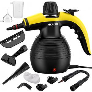 Handheld Steam Cleaner, 1050W Multipurpose Portable Steam Cleaner with 10 Accessories, Chemical-Free High Pressure Steamer for Tile, Grout, Floor, Kitchen, Bathroom, Windows