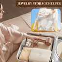 2 x 3Pcs Mini Travel Jewelry Bag,Foldable Multifunctional Travel Jewelrys Pouch, Essential Travel Jewelry Case for Rings, Mini Travel Jewelry RollsPrevents Loss