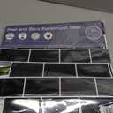 Peel and Stick Backsplash Tile for Kitchen Wall, 12” x 12” Stick On Backsplash 10-Sheet Pack Stick On Tiles for Kitchen or Bathroom with 3D Glass Tile Looks