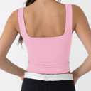 AURUZA Womens Going Out Tank Tops Sweetheart Neck Double Lined Backless Crop Top Sleeveless Y2K Party Top (Pink, S)