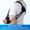 Velpeau Arm Sling Shoulder Immobilizer for Women and Men, fit Left or Right Arm - Rotator Cuff Support Brace - Medical Sling for Shoulder, Clavicle, Elbow Injury (Comfort type, Large: Bust 33.5-41)