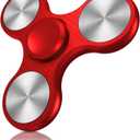 Fidget Spinners Toy, Metal Stainless Steel Bearing High Speed 4-8 Min Spins, EDC ADHD Stress Anxiety Relieves Reducer Fidgets Finger Toys, Spinner Toys for Kids and Adults (Red)